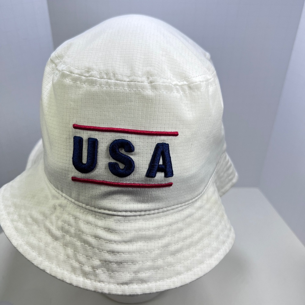 Under Armour USA Bucket Hat White Ripstop Mens MD/LG